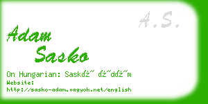 adam sasko business card